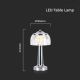 LED Dimbare oplaadbare touch tafellamp LED/1W/5V 3000-6000K 1800 mAh chroom