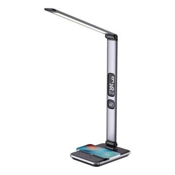 Dimbare LED-tafellamp LED/8,5W/230V met draadloze oplaadfunctie, zilver