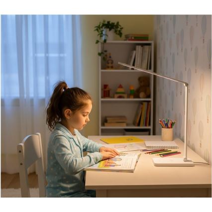 LED-dimbare bureaulamp met draadloze QI-oplaadfunctie NOBLITE Q LED/7W/230V 3000/4000/6500K wit