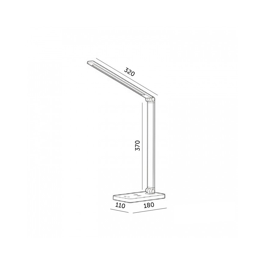 LED-dimbare bureaulamp met draadloze QI-oplaadfunctie NOBLITE Q LED/7W/230V 3000/4000/6500K wit