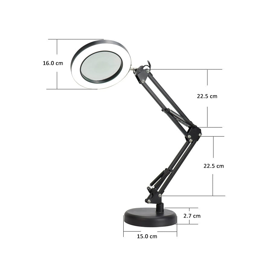 Dimbare LED tafellamp met een vergrootglas ​ LED/10W/230V 3000/4500/6000K
