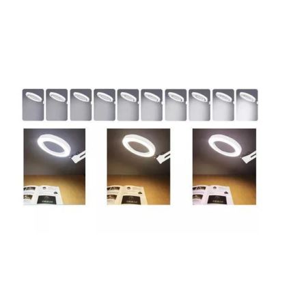 Dimbare LED tafellamp met een vergrootglas ​ LED/6W/5V 3000K/4000K/6000K wit