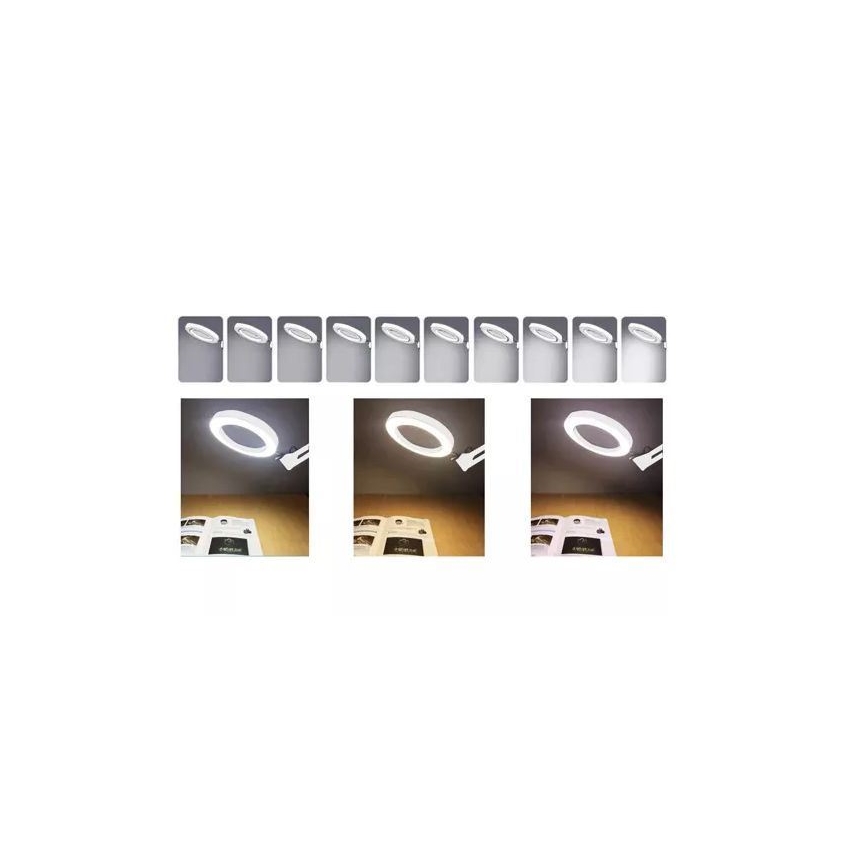 Dimbare LED tafellamp met een vergrootglas ​ LED/6W/5V 3000K/4000K/6000K wit