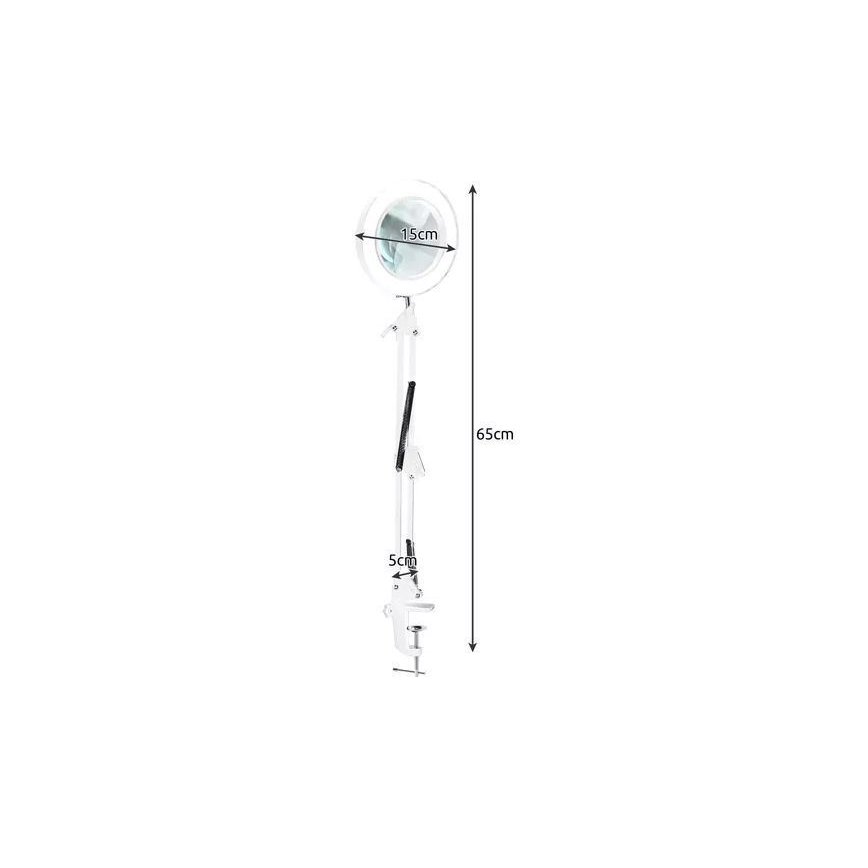 Dimbare LED tafellamp met een vergrootglas ​ LED/6W/5V 3000K/4000K/6000K wit