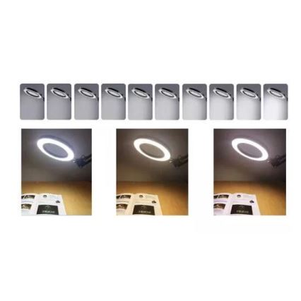 Dimbare LED tafellamp met een vergrootglas ​ LED/6W/5V 3000K/4000K/6000K zwart