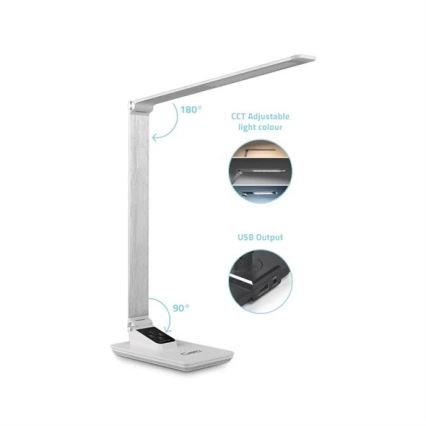 Dimbare LED tafellamp met USB LED/7W/230V 3000K/4000K/5500K wit