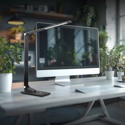 Dimbare LED tafellamp met USB LED/7W/230V 3000K/4000K/5500K zwart