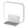 Dimbare LED tafellamp met wekker en Qi opladen LED/18W/230V wit