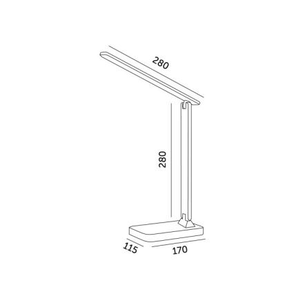 Dimbare LED tafellamp NOBLITE N LED/7W/230V 3000/4000/6500K wit