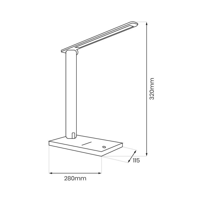 Dimbare LED tafellamp POST LED/5W/5V 3000-6500K wit