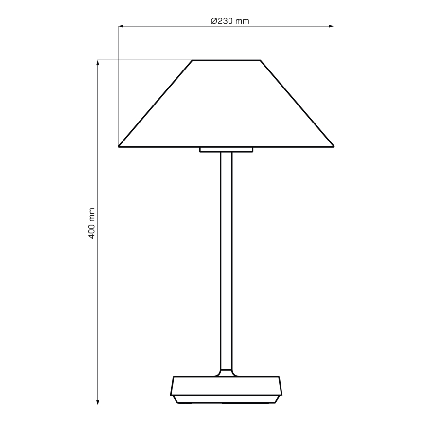 LED Dimbaar aanraken buitenshuis tafellamp SERENGETI LED/3,4W/5V USB 3600 mAh IP44 zwart