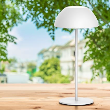 LED Dimbaar aanraken buitenshuis tafellamp TANZANIA LED/1,8W/5V USB 1800 mAh IP44 wit