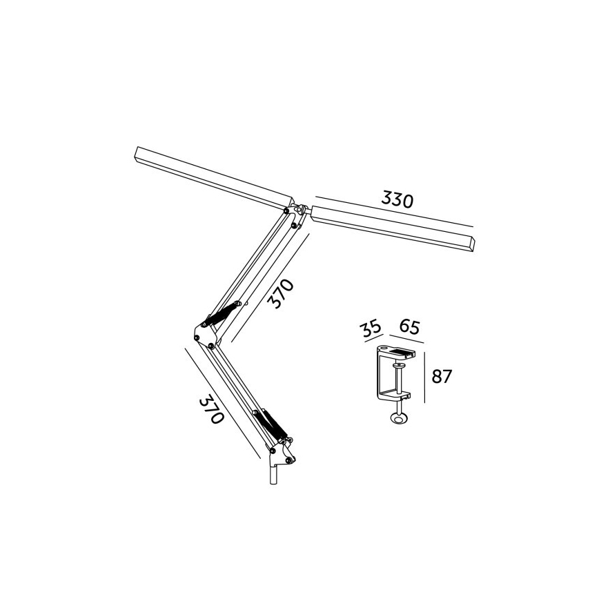 Dimbare LED tafellamp TENUIX DUO 2xLED/14W/230V 3000-6000K wit
