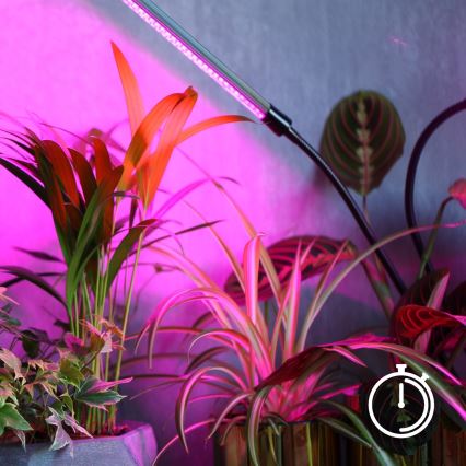 LED Dimbaar flexibel tafellamp voor het kweken van planten VITARO 4xLED/10W/230V zwart