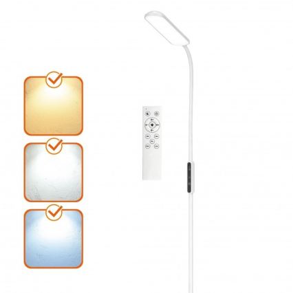 Dimbare LED-vloerlamp TEILO LED/10W/230V 3000/4000/6500K wit + afstandsbediening