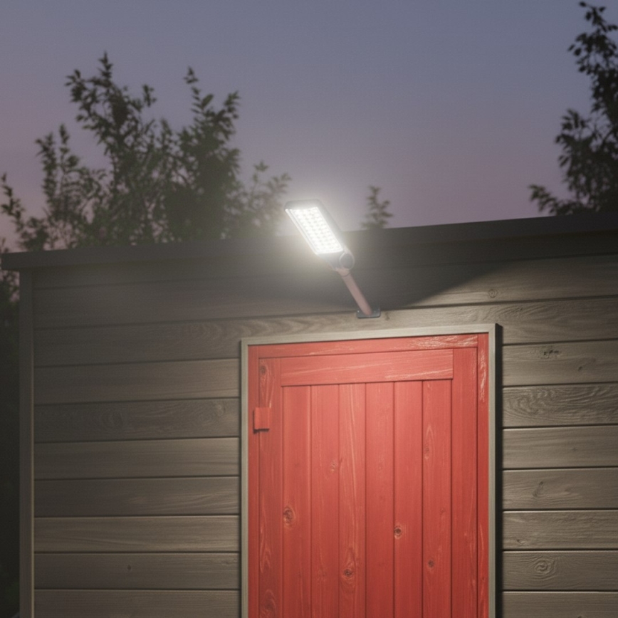 LED dimbare zonne-straatlamp met sensor VENICE LED/200W/3,2V 12000 mAh IP65 zwart + afstandsbediening