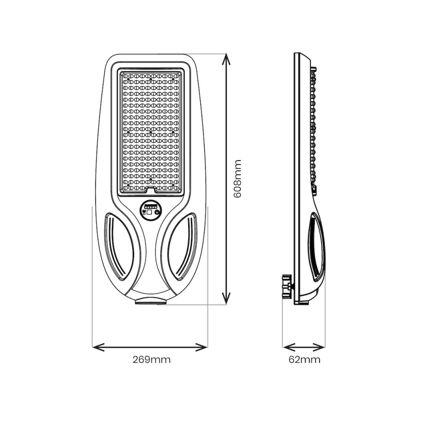LED dimbare zonne-straatlamp met sensor VENICE LED/200W/3,2V 12000 mAh IP65 zwart + afstandsbediening