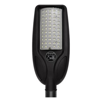Dimbare LED zonne-straatlamp met sensor VENICE LED/50W/3,2V 4000 mAh IP65 zwart + afstandsbediening