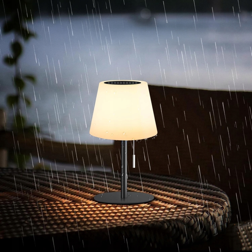 Dimbare LED-zonnelamp LED/2W/5V USB 1200 mAh IP44 wit/zwart