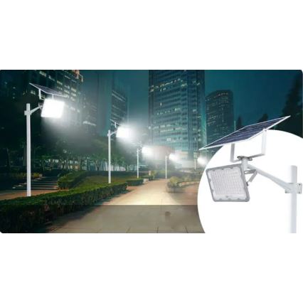 Dimbare LED-zonneschijnwerper LED/50W/3,2V 5000K 6000 mAh IP65 zwart + afstandsbediening
