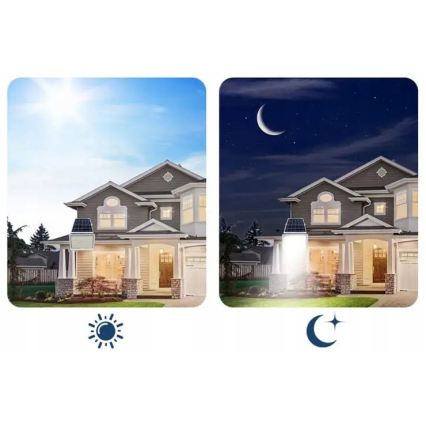 Dimbare LED-zonneschijnwerper LED/50W/3,2V 5000K 6000 mAh IP65 zwart + afstandsbediening