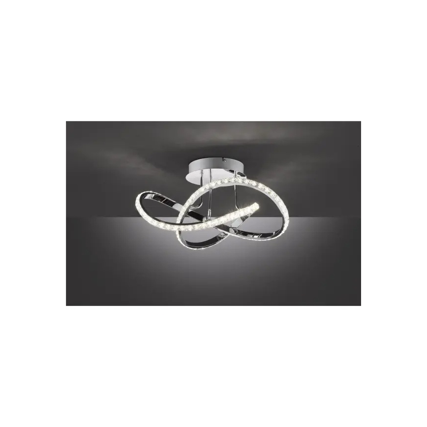 Dimbare opbouwplafonnière ABRO LED/26W/230V glanzend chroom