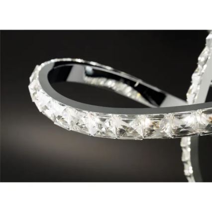 Dimbare opbouwplafonnière ABRO LED/26W/230V glanzend chroom