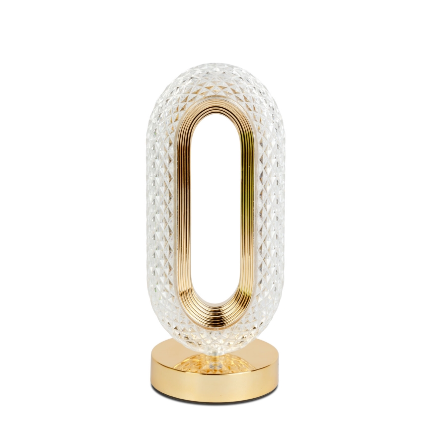 LED dimbare oplaadbare tafellamp DUBAI LED/2W/5V 2700K/4000K/6500K 400 mAh goud
