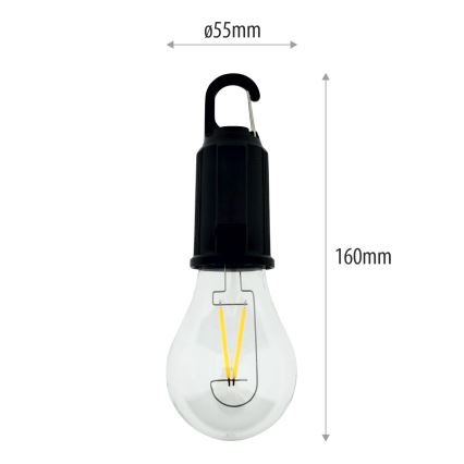 Dimbare oplaadbare LED-buitenhanglamp LED/3W/5V 400 mAh IP44