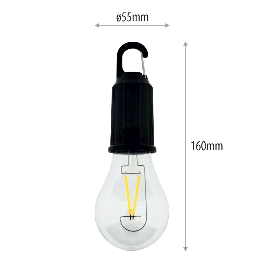 Dimbare oplaadbare LED-buitenhanglamp LED/3W/5V 400 mAh IP44