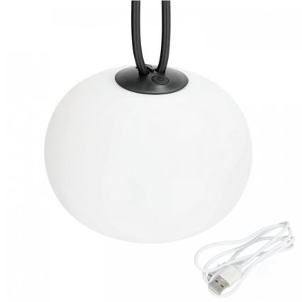 Dimbare oplaadbare LED-buitenlamp VENEZIA LED/1,5W/5V 2500K IP54 2600 mAh zwart