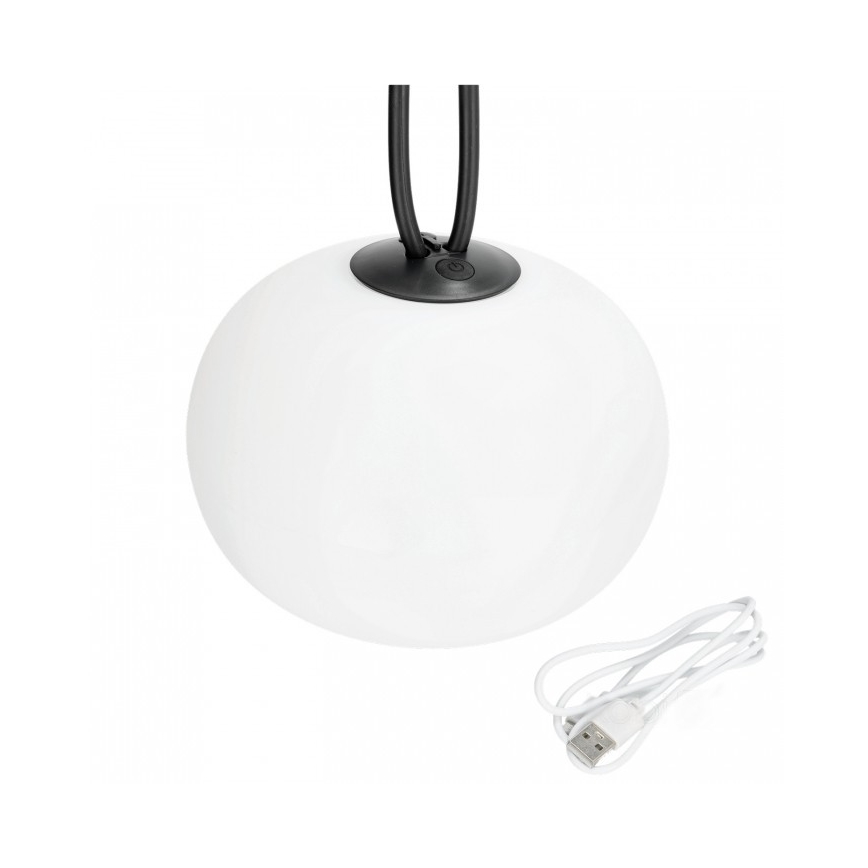 Dimbare oplaadbare LED-buitenlamp VENEZIA LED/1,5W/5V 2500K IP54 2600 mAh zwart
