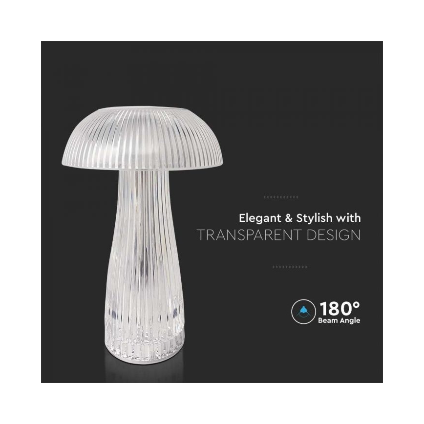 LED Dimbare Oplaadbare Touch Tafellamp LED/1W/5V 3000-6000K 1800 mAh Helder