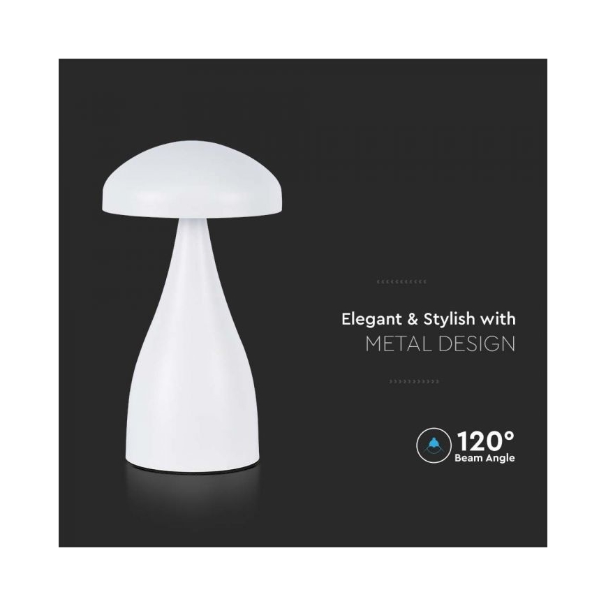 LED Dimbare Oplaadbare Touch Tafellamp LED/1W/5V 3000-6000K 1800 mAh wit