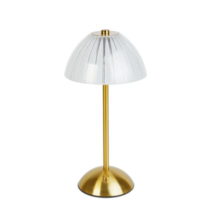 Dimbare oplaadbare LED-tafellamp PARIS LED/2W/5V 2700K/4000K/6500K 800 mAh goudkleurig