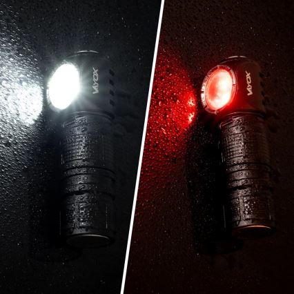 Dimbare oplaadbare hoofdlamp met rood licht 3-in-1 LED/10W/5V IP66 500 lm 800 mAh