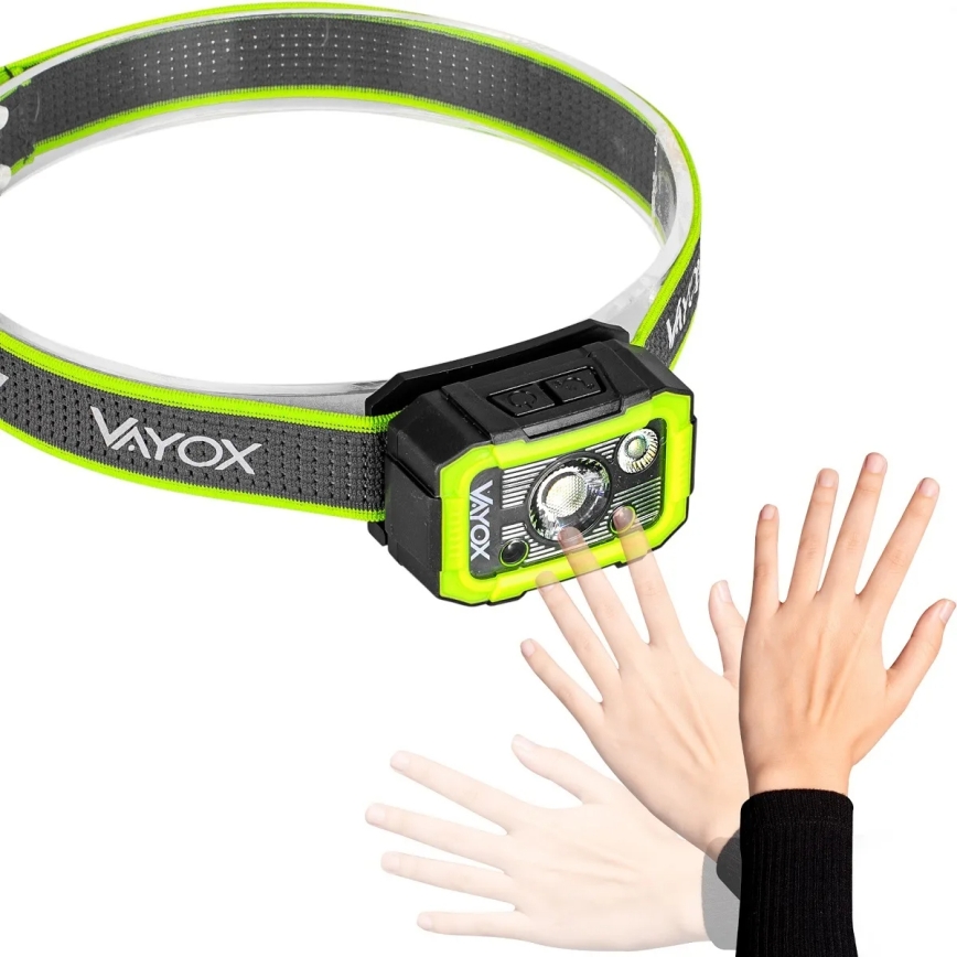 LED-dimbare oplaadbare hoofdlamp met sensor LED/10W/5V IP66 750 lm 1500 mAh