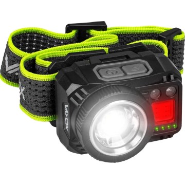 Dimbare oplaadbare LED-hoofdlamp met sensor en rood licht LED/6W/5V/3xAAA IP66 500 lm 1200 mAh