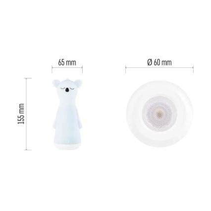 Dimbare oplaadbare LED-kinderzaklamp met nachtlampje 2-in-1 LED/3,7V 1200 mAh