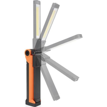 Dimbare oplaadbare LED-werklamp LED/3W/5V 6500K 2000 mAh oranje/zwart