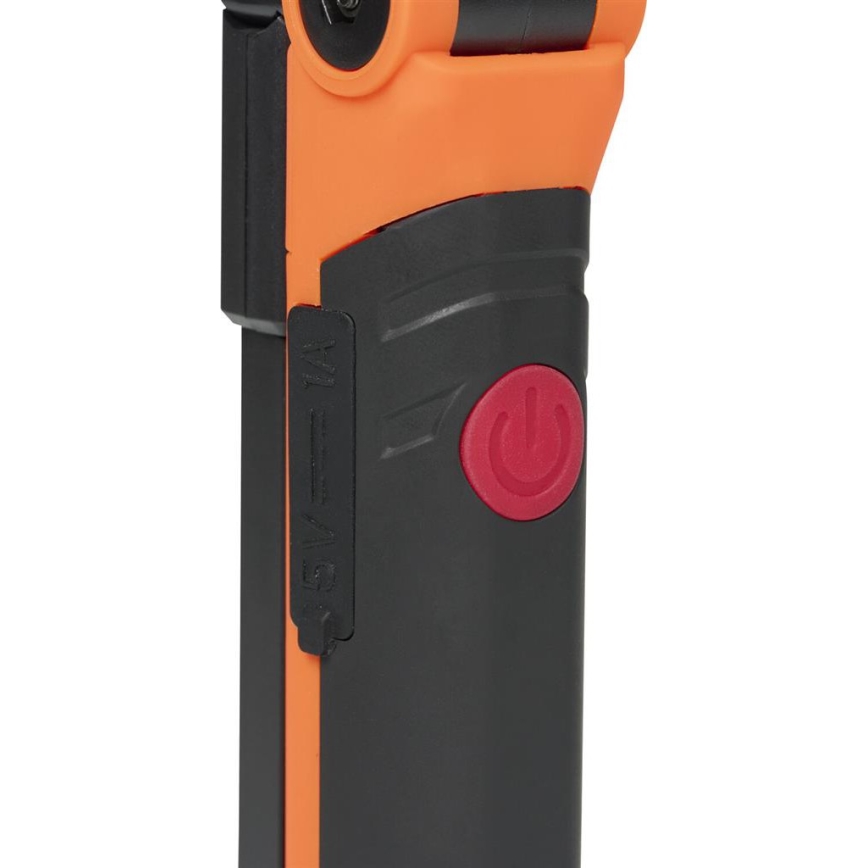 Dimbare oplaadbare LED-werklamp LED/3W/5V 6500K 2000 mAh oranje/zwart