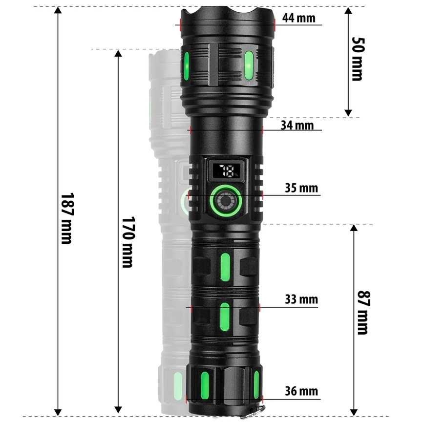 Dimbare oplaadbare LED-lamp met powerbankfunctie LED/20W/5V IP44 1200 lm 5000 mAh