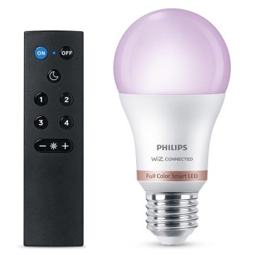 Dimbare RGB-LED-lamp Philips SMART A60 E27/8,5W/230V 2200-6500K + afstandsbediening