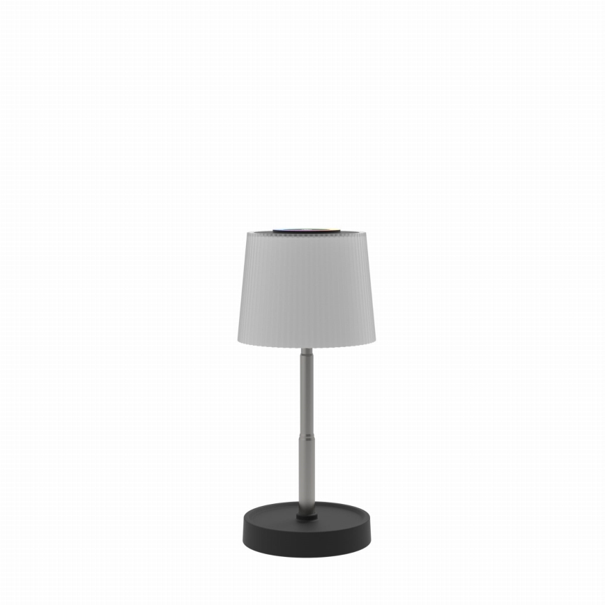 LED RGBW dimbare oplaadbare buitentafellamp met aanraakbediening LED/2W/5V IP44 1200 mAh grijs