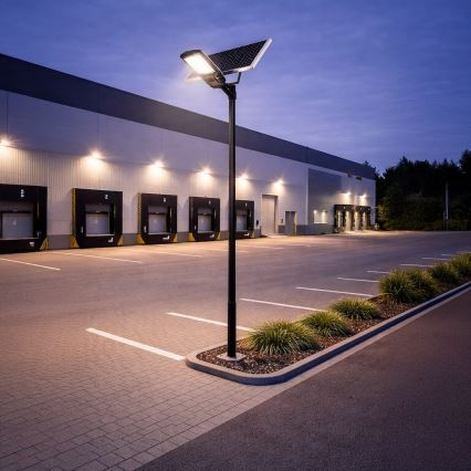 Dimbare LED-straatlamp met sensor en zonnepaneel KOBRA LED/400W/3,2V 24000 mAh IP65 antraciet + afstandsbediening