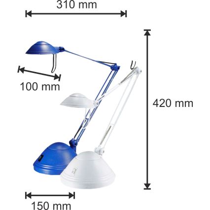 Dimbare tafellamp ELA 1xGY6,35/50W/230V/12V blauw