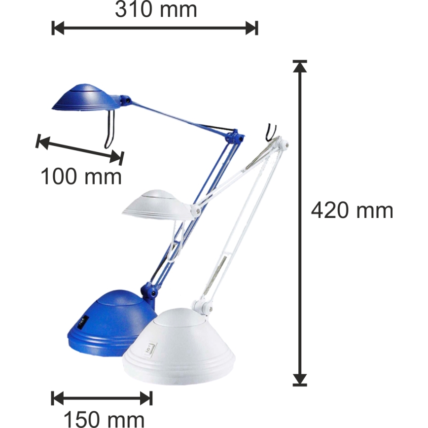 Dimbare tafellamp ELA 1xGY6,35/50W/230V/12V blauw