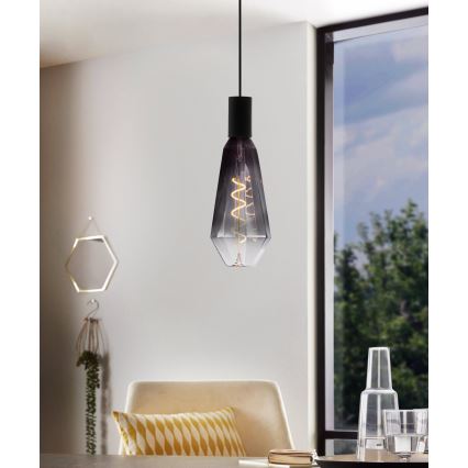 Dimbare Vintage LED-lamp E27/4W/230V 1800K met gerookt glas - Eglo 110238