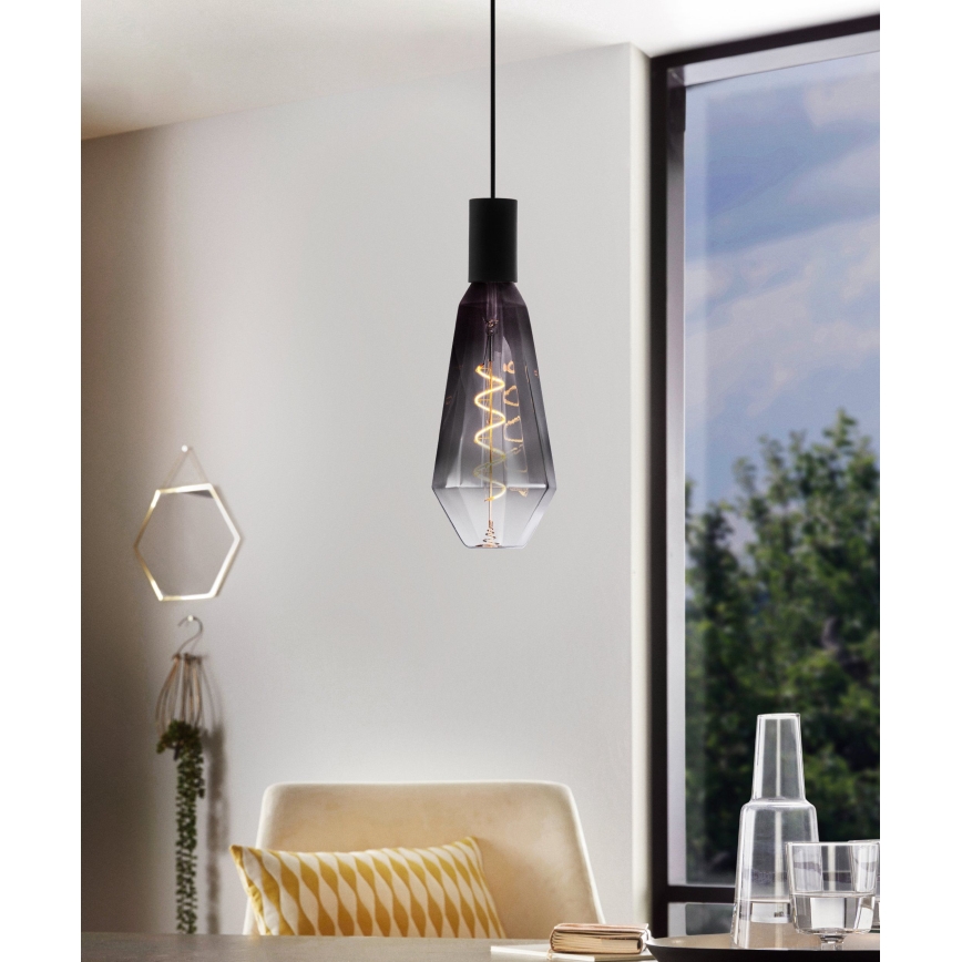 Dimbare Vintage LED-lamp E27/4W/230V 1800K met gerookt glas - Eglo 110238