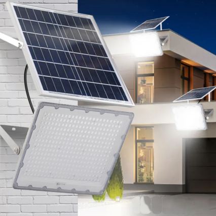 Dimbare LED-zonneschijnwerper LED/100W/3,2V 5000K 10500 mAh IP65 zwart + afstandsbediening